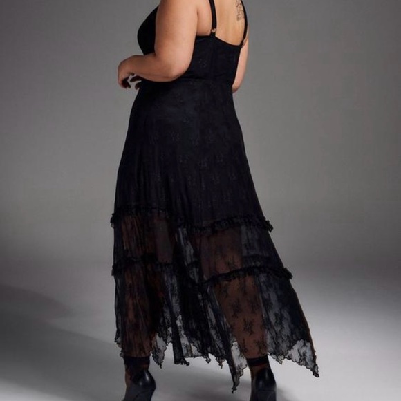 Torrid Black Asymmetrical Lace Dress - Picture 3 of 5